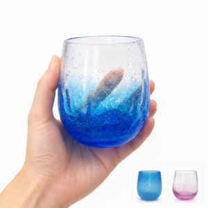 Rounded Blue Gradient Bubble Glass Tumbler – Wholesale - view 6