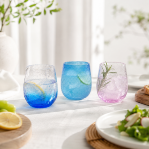 Rounded Blue Gradient Bubble Glass Tumbler – Wholesale - view 7