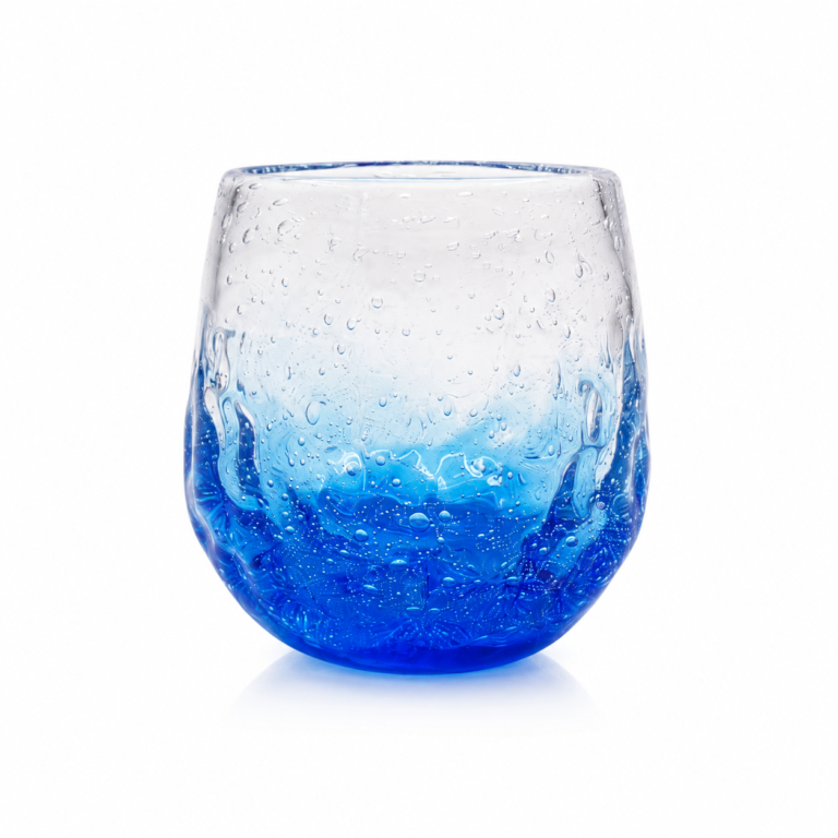 Rounded Blue Gradient Bubble Glass Tumbler – Wholesale - view 1