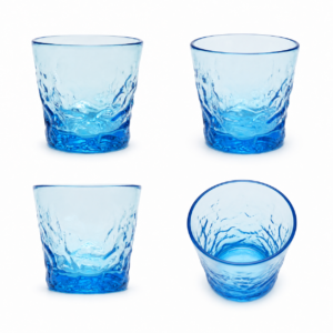 Light Blue Wave-Base Glass Tumbler – Wholesale - view 3