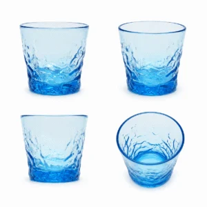 Light Blue Wave-Base Glass Tumbler – Wholesale - view 3