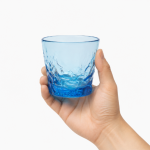 Light Blue Wave-Base Glass Tumbler – Wholesale - view 6