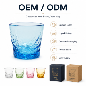 Light Blue Wave-Base Glass Tumbler – Wholesale - view 8