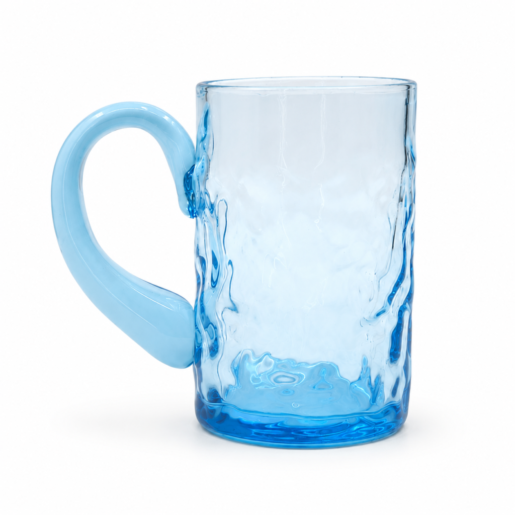 Blue Textured Glass Mug – Wholesale - view 1