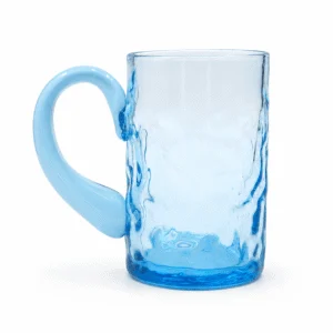 Blue Textured Glass Mug – Wholesale - view 1