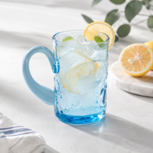 Blue Textured Glass Mug – Wholesale - view 2