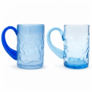 Blue Textured Glass Mug – Wholesale - view 3