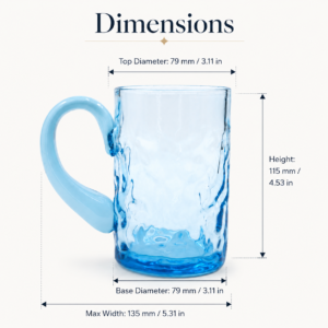 Blue Textured Glass Mug – Wholesale - view 4