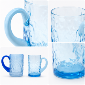 Blue Textured Glass Mug – Wholesale - view 5