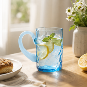 Blue Textured Glass Mug – Wholesale - view 7