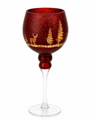 Crown-Cut Jewel-Tone Glass Candle Holder Collection - view 4