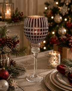 Ribbed Globe-Stem Glass Candle Holder Collection – Assorted Styles - view 2