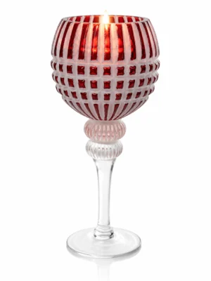 Ribbed Globe-Stem Glass Candle Holder Collection – Assorted Styles - view 3