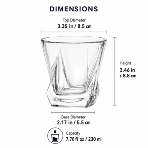 230ml Twisted Whiskey Glass – Sculpted Heavy Base Tumbler for Wholesale - view 4