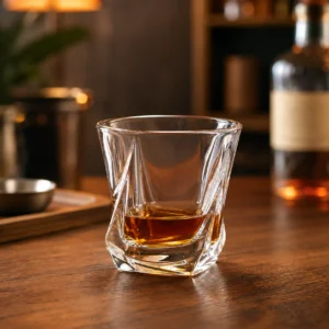 230ml Twisted Whiskey Glass – Sculpted Heavy Base Tumbler for Wholesale - view 6