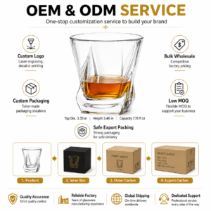 230ml Twisted Whiskey Glass – Sculpted Heavy Base Tumbler for Wholesale - view 8