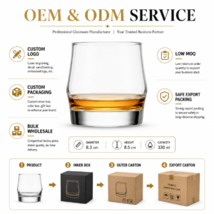 330ml Classic Whiskey Glass – Heavy Base Rocks Tumbler for Wholesale - view 8