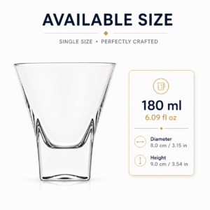 180ml V-Shape Whiskey Tasting Glass – Flared Clear Glass for Wholesale - view 3
