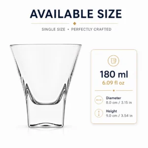 180ml V-Shape Whiskey Tasting Glass – Flared Clear Glass for Wholesale - view 3