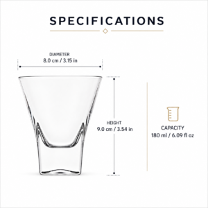 180ml V-Shape Whiskey Tasting Glass – Flared Clear Glass for Wholesale - view 4