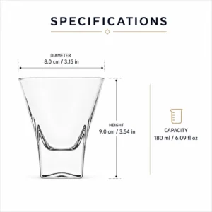 180ml V-Shape Whiskey Tasting Glass – Flared Clear Glass for Wholesale - view 4
