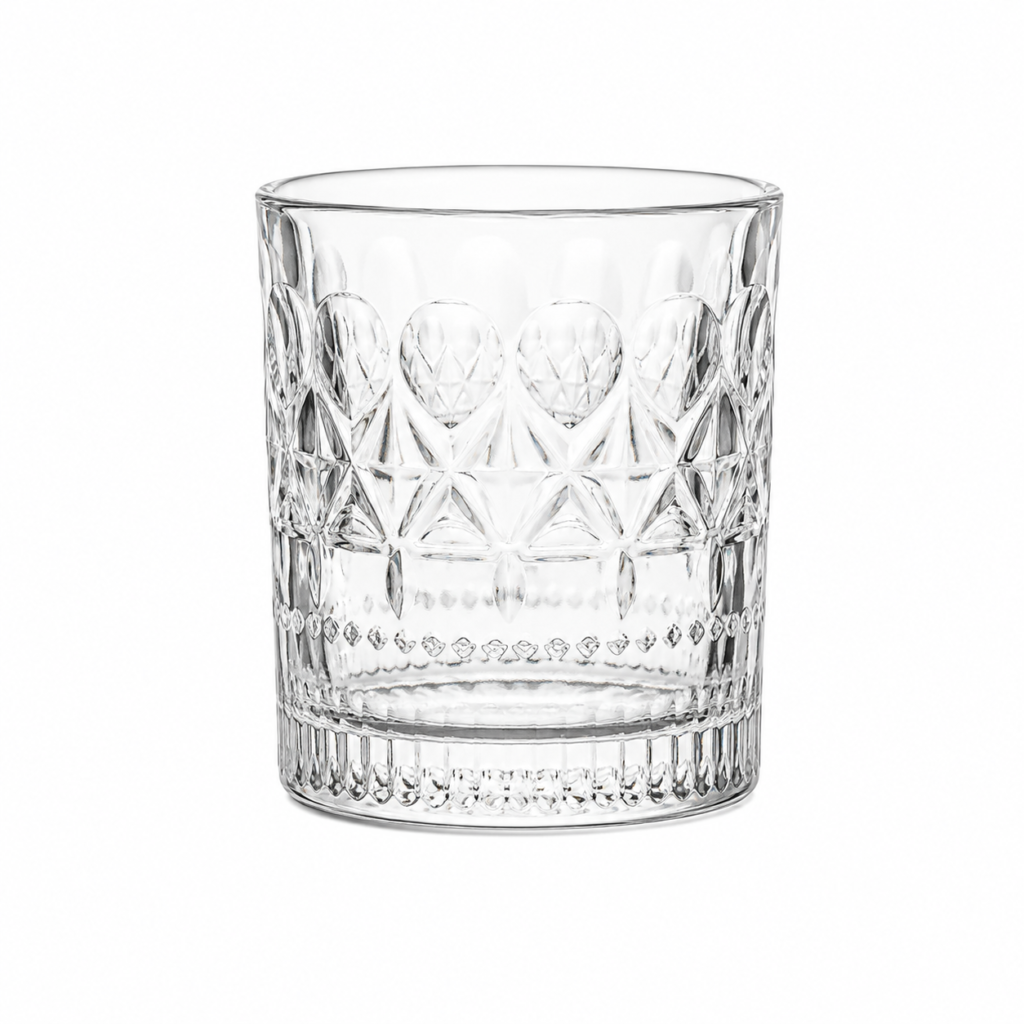 280ml Embossed Vintage Whiskey Glass – Classic Rocks Tumbler for Wholesale - view 1
