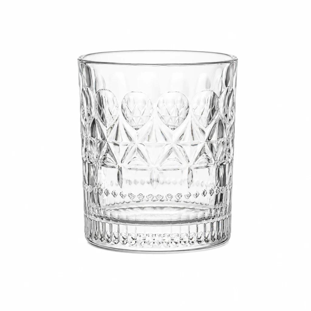 280ml Embossed Vintage Whiskey Glass – Classic Rocks Tumbler for Wholesale - view 1