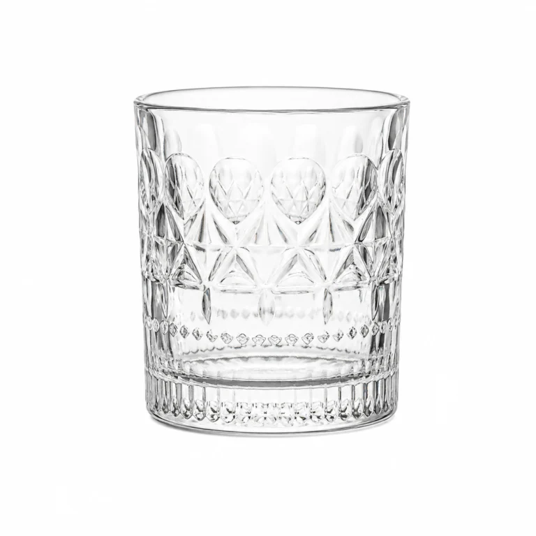 280ml Embossed Vintage Whiskey Glass – Classic Rocks Tumbler for Wholesale - view 1