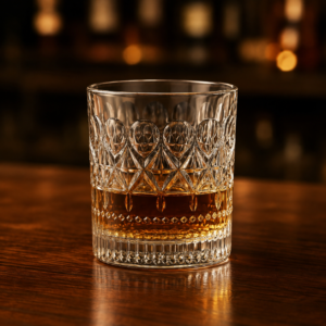 280ml Embossed Vintage Whiskey Glass – Classic Rocks Tumbler for Wholesale - view 2