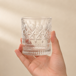 280ml Embossed Vintage Whiskey Glass – Classic Rocks Tumbler for Wholesale - view 5