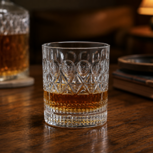 280ml Embossed Vintage Whiskey Glass – Classic Rocks Tumbler for Wholesale - view 6