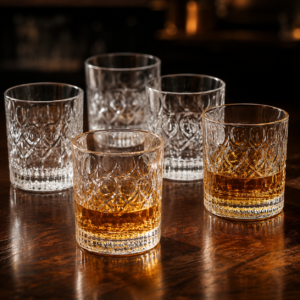 280ml Embossed Vintage Whiskey Glass – Classic Rocks Tumbler for Wholesale - view 7