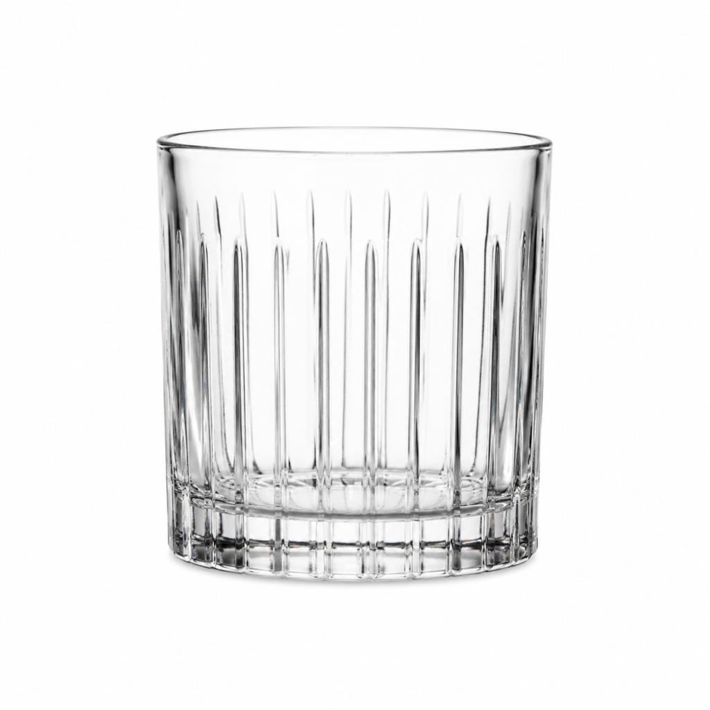 300ml Vertical Ribbed Whiskey Glass – Classic Rocks Tumbler for Wholesale - view 1