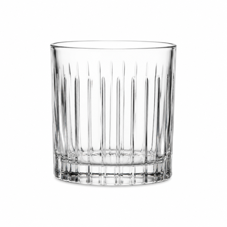300ml Vertical Ribbed Whiskey Glass – Classic Rocks Tumbler for Wholesale - view 1