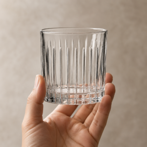 300ml Vertical Ribbed Whiskey Glass – Classic Rocks Tumbler for Wholesale - view 5