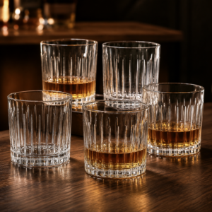 300ml Vertical Ribbed Whiskey Glass – Classic Rocks Tumbler for Wholesale - view 7