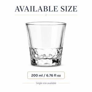 200ml Snow Mountain Whiskey Glass – Sculpted Base Rocks Tumbler for Wholesale - view 3