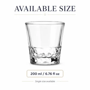 200ml Snow Mountain Whiskey Glass – Sculpted Base Rocks Tumbler for Wholesale - view 3