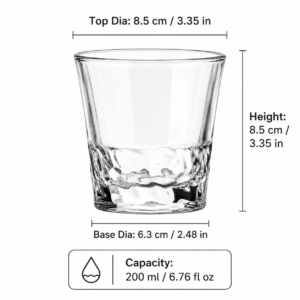 200ml Snow Mountain Whiskey Glass – Sculpted Base Rocks Tumbler for Wholesale - view 4
