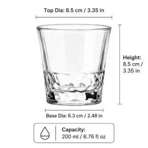 200ml Snow Mountain Whiskey Glass – Sculpted Base Rocks Tumbler for Wholesale - view 4
