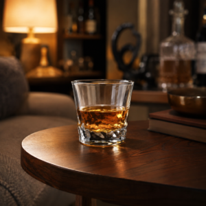 200ml Snow Mountain Whiskey Glass – Sculpted Base Rocks Tumbler for Wholesale - view 6