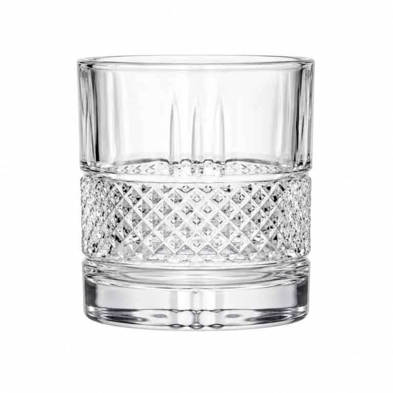 270ml Diamond Textured Whiskey Glass – Heavy Base Rocks Tumbler for Wholesale - view 1