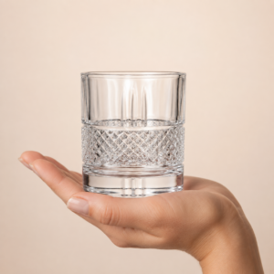 270ml Diamond Textured Whiskey Glass – Heavy Base Rocks Tumbler for Wholesale - view 5