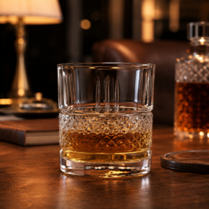 270ml Diamond Textured Whiskey Glass – Heavy Base Rocks Tumbler for Wholesale - view 6