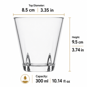 300ml Sculpted Base Whiskey Glass – Wholesale & OEM - view 4