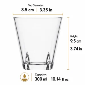 300ml Sculpted Base Whiskey Glass – Wholesale & OEM - view 4