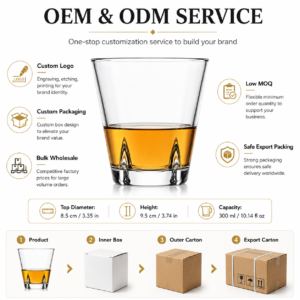 300ml Sculpted Base Whiskey Glass – Wholesale & OEM - view 8