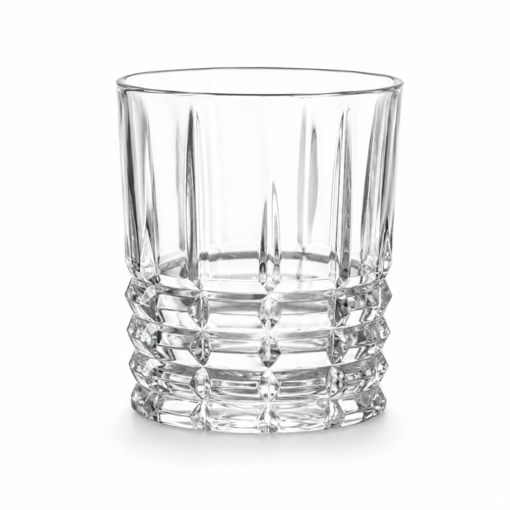 250ml Faceted Whiskey Glass – Sculpted Heavy Base Tumbler for Wholesale - view 1