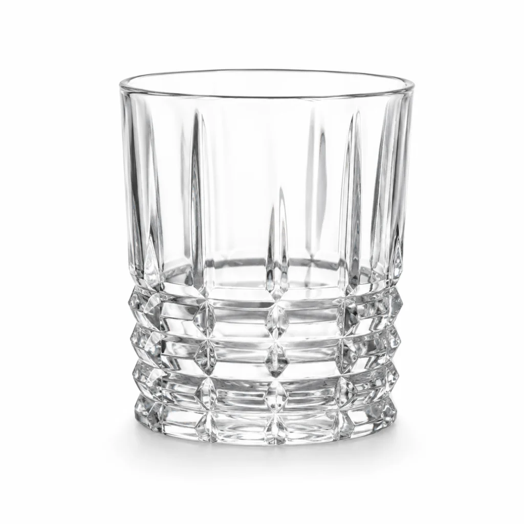 250ml Faceted Whiskey Glass – Sculpted Heavy Base Tumbler for Wholesale - view 1