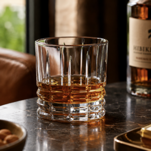 250ml Faceted Whiskey Glass – Sculpted Heavy Base Tumbler for Wholesale - view 6